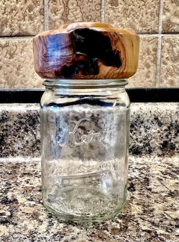 Cherry Burl jar lid